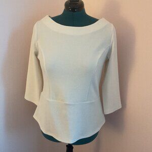 NWOT Ann Taylor Crepe Knit Peplum Top